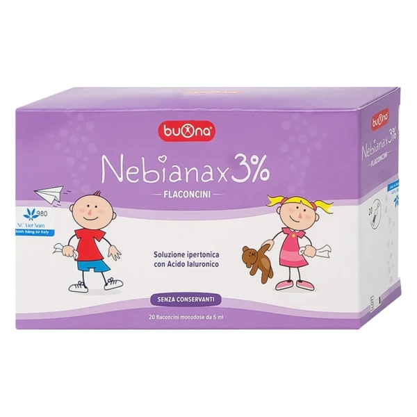 Dung dịch nhỏ mũi Buona Nebianax 3% Natri Hyaluronate (20 ống)