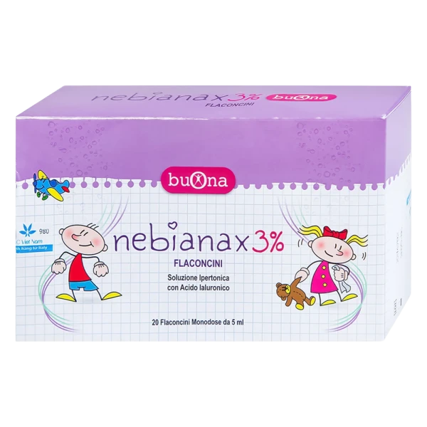 Dung dịch nhỏ mũi Buona Nebianax 3% Natri Hyaluronate (20 ống)