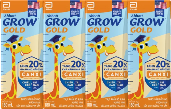 Abbott Grow Gold hương vani 180ML - Lốc 4 (New)