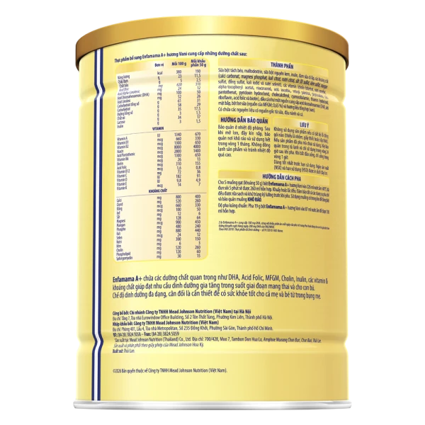 Thực phẩm bổ sung Enfamama A+ hương vani cho mẹ mang thai và cho con bú (400g)