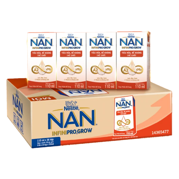 1 thùng Thực phẩm bổ sung NESTLE NAN INFINIPRO GROW 9(4x110ml)