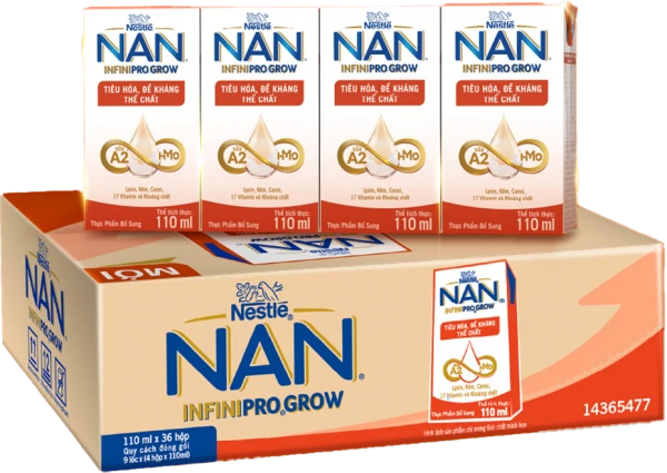 1 thùng Thực phẩm bổ sung NESTLE NAN INFINIPRO GROW 9(4x110ml)