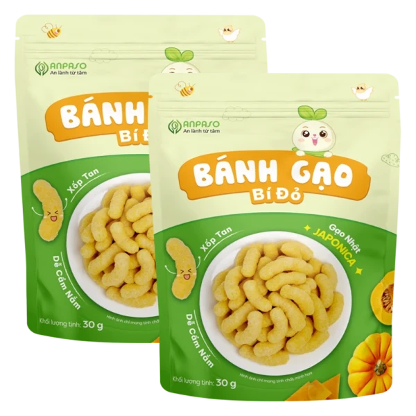 Combo 2 Bánh gạo bí đỏ Anpaso 30g