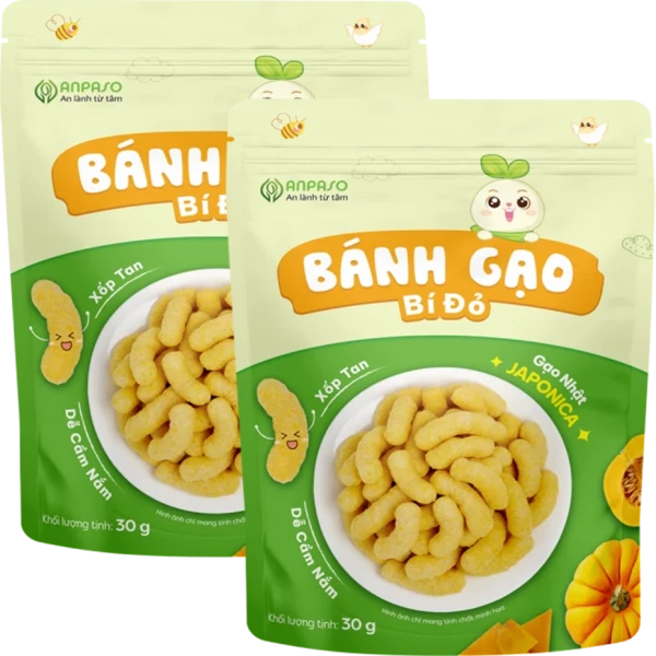 Combo 2 Bánh gạo bí đỏ Anpaso 30g