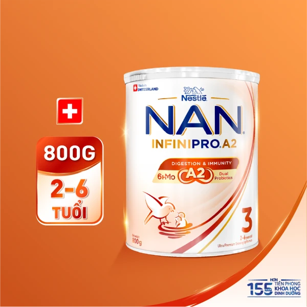 SPDDCT Nestlé NAN InfiniPro A2 3 800g (2-6 tuổi) (6HMO)