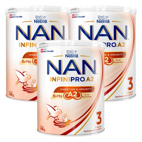 Combo 2 SPDDCT Nestlé NAN InfiniPro A2 3 800g (2-6 tuổi) (6HMO)