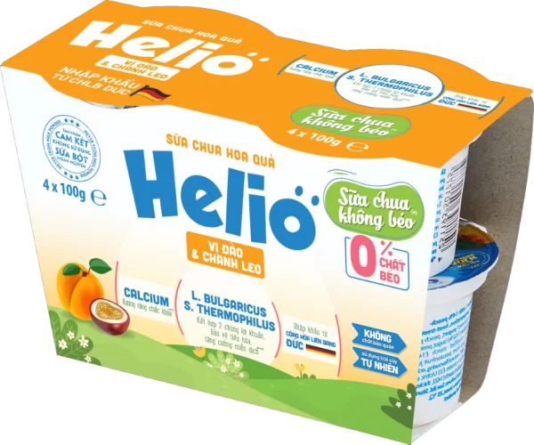 Sữa chua hoa quả Helio vị Đào - Chanh leo
