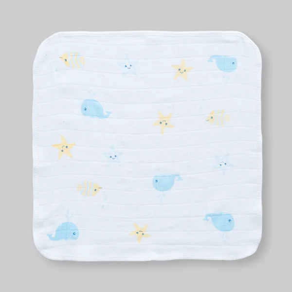 Khăn gạc 100% sợi tre HM9X Animo T2411_PP001 (25x25cm,5 cái, Giao mẫu ngẫu nhiên)