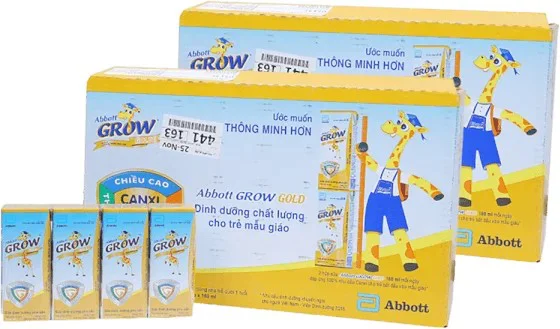 Combo 2 thùng Sữa Abbott Grow Gold hương vani 110ML - Lốc 4 (Từ 1 tuổi)