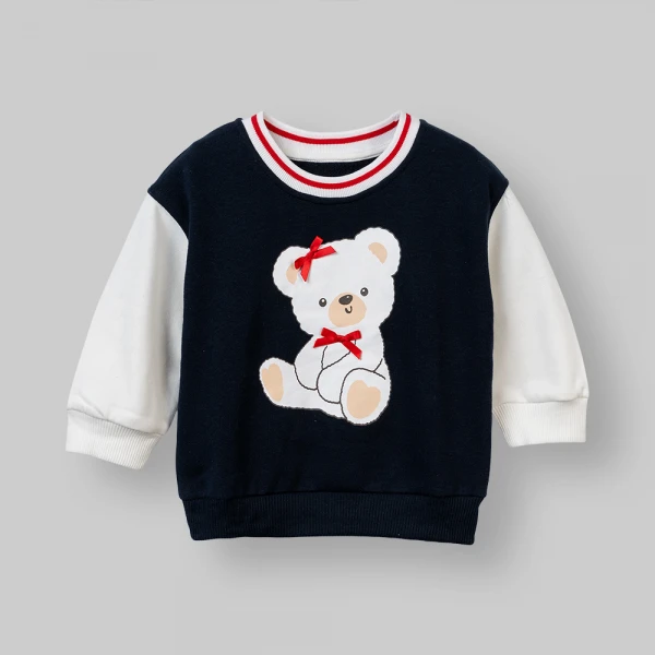 Bộ đông bé gái dài Animo noel FW26 ST0826013 (1Y-4Y,Xanh-trắng)