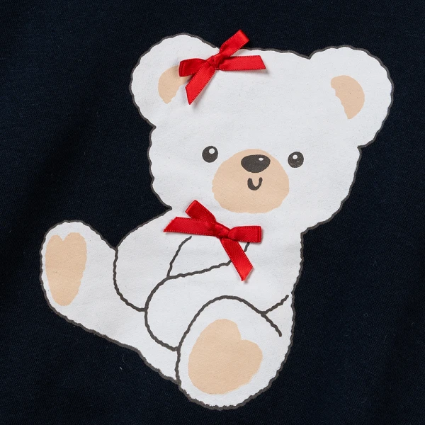 Bộ đông bé gái dài Animo noel FW26 ST0826013 (1Y-4Y,Xanh-trắng)