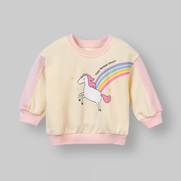 Bộ đông bé gái dài Animo FW26 ST0626064 (1Y-4Y,Kem-hồng)