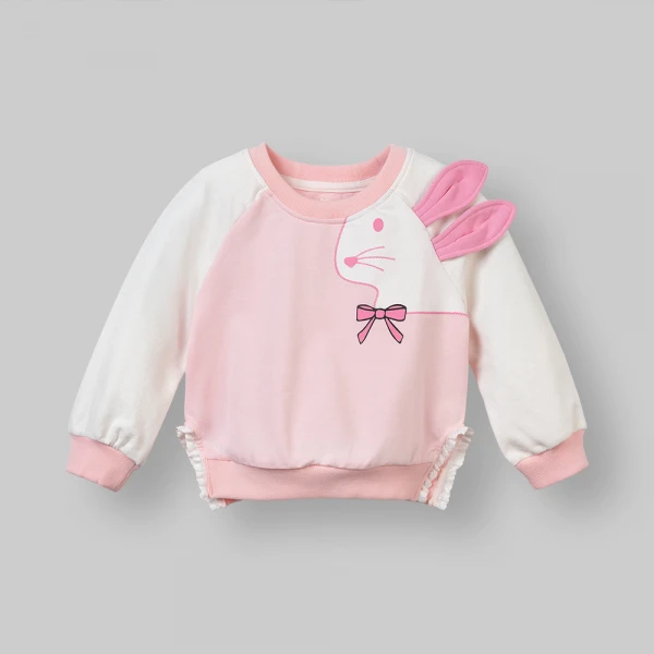 Bộ đông bé gái dài Animo FW26 ST0726033 (1Y-4Y,Hồng-Trắng)