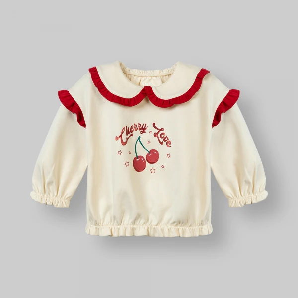 Bộ đông bé gái dài Animo noel FW26 LU0726028 (1Y-4Y,Kem-Đỏ)