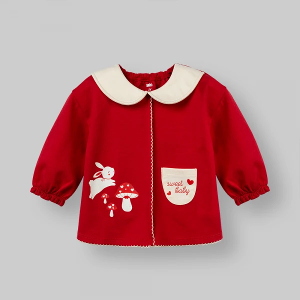 Bộ đông bé gái dài Animo noel FW26 LU0726029 (1Y-4Y,Đỏ-Kem)