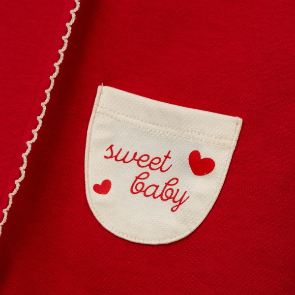 Bộ đông bé gái dài Animo noel FW26 LU0726029 (1Y-4Y,Đỏ-Kem)