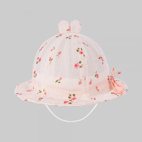 Nón em bé gái vành tròn 0-12M Animo A2606_MN030 (44cm,Hồng)
