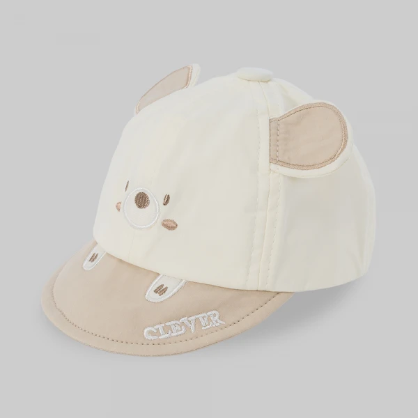 Nón em bé hình bán nguyệt 0-12M Animo A2606_MN033 (44cm,Màu be)