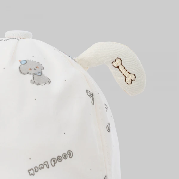 Nón bé trai lưỡi trai khăn voan 0-12M Animo A2606_MN048 (46cm,Màu be)