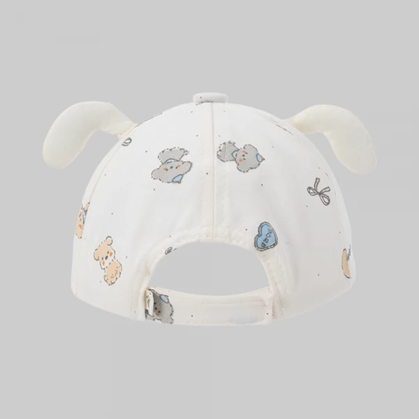 Nón bé trai lưỡi trai khăn voan 0-12M Animo A2606_MN048 (46cm,Màu be)