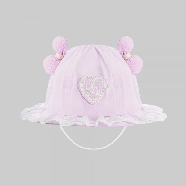 Nón bé gái vành tròn 1-3Y Animo A2606_MN001 (48cm,Tím)