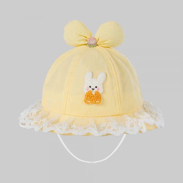 Nón bé gái vành tròn 1-3Y Animo A2606_MN003 (46cm,Vàng)