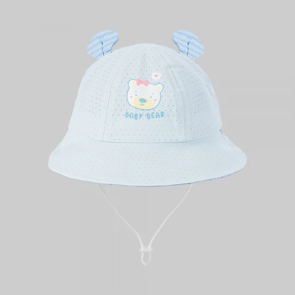 Nón bé gái vành tròn 1-3Y Animo A2606_MN009 (50cm,Xanh nhạt)