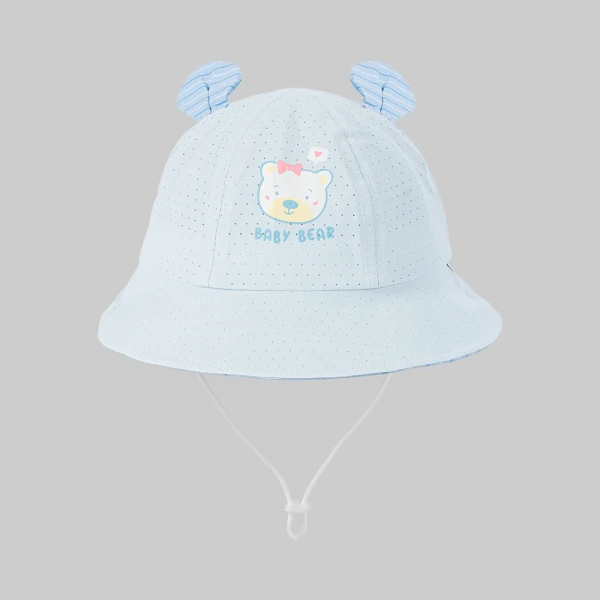 Nón bé gái vành tròn 1-3Y Animo A2606_MN009 (50cm,Xanh nhạt)