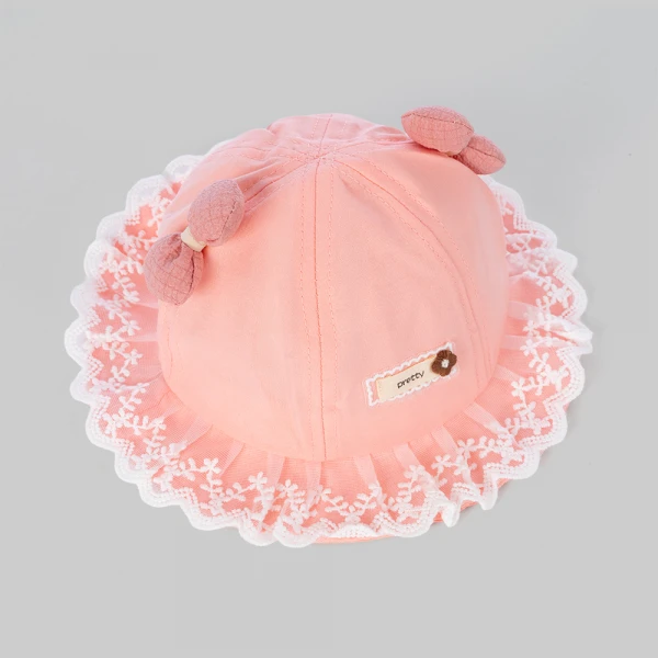 Nón bé gái vành tròn 1-3Y Animo A2607_MN002 (48cm,Hồng)