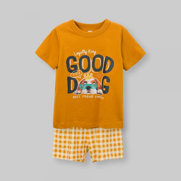 Bộ bé trai ngắn Animo Easy FW26 VD0826036 (1Y-4Y,Vàng)