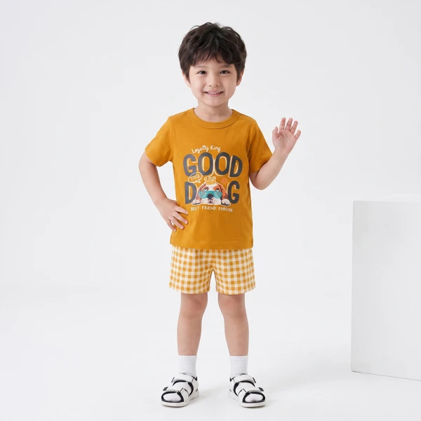 Bộ bé trai ngắn Animo Easy FW26 VD0826036 (1Y-4Y,Vàng)