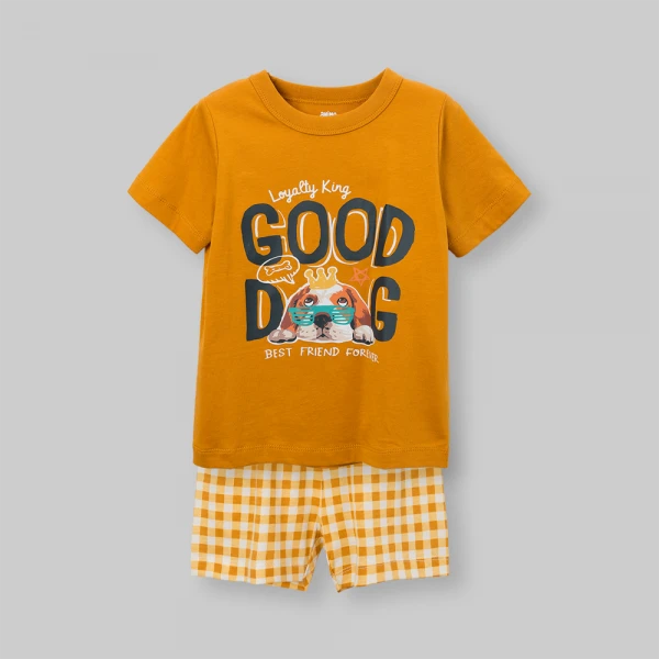 Bộ bé trai ngắn Animo Easy FW26 VD0826036 (1Y-4Y,Vàng)