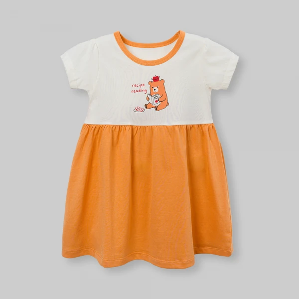 Đầm bé gái Animo Easy FW26 TX0726046 (1Y-4Y,Kem-Cam)
