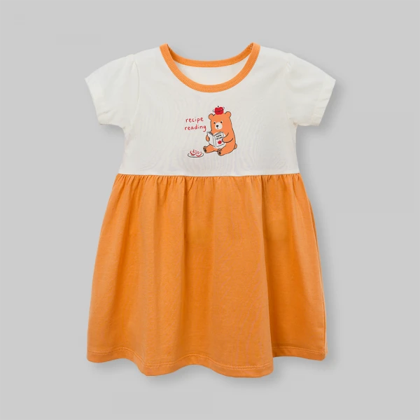 Đầm bé gái Animo Easy FW26 TX0726046 (1Y-4Y,Kem-Cam)
