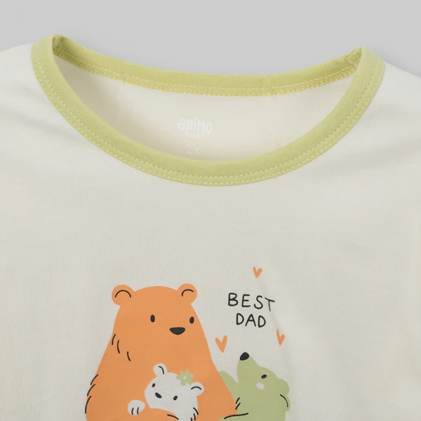 Bộ bé gái dài Animo Easy FW26 TX0726047 (1Y-4Y,Kem-Bơ)