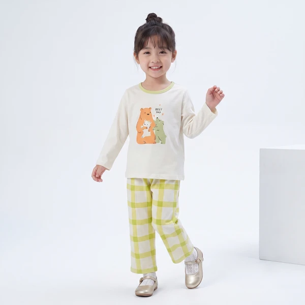 Bộ bé gái dài Animo Easy FW26 TX0726047 (1Y-4Y,Kem-Bơ)