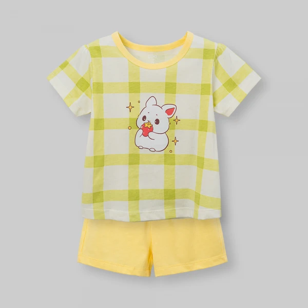 Bộ bé gái ngắn Animo Easy FW26 TX0726050 (1Y-4Y,Bơ-vàng)
