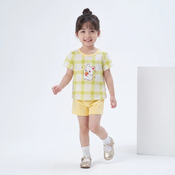 Bộ bé gái ngắn Animo Easy FW26 TX0726050 (1Y-4Y,Bơ-vàng)