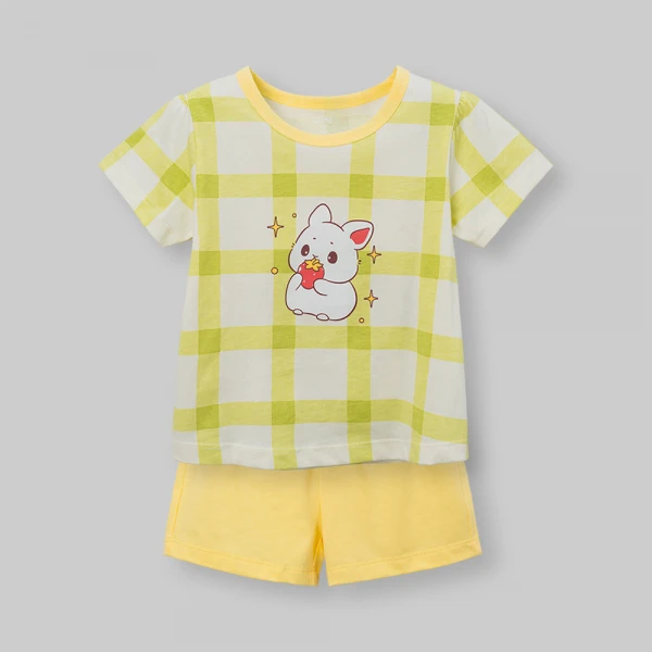 Bộ bé gái ngắn Animo Easy FW26 TX0726050 (1Y-4Y,Bơ-vàng)