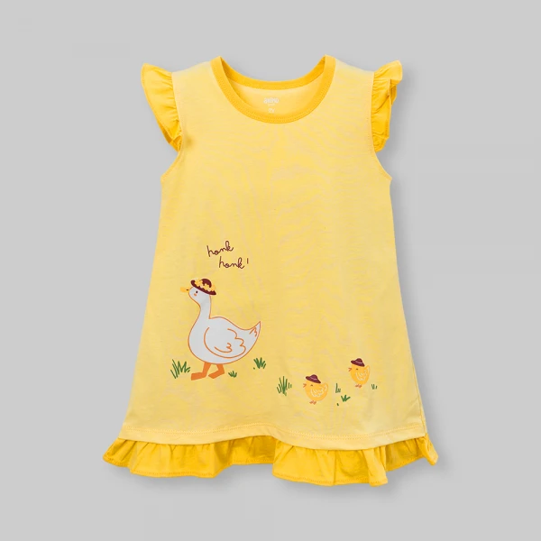 Đầm bé gái Animo Easy FW26 TX0726052 (1Y-4Y,Vàng)