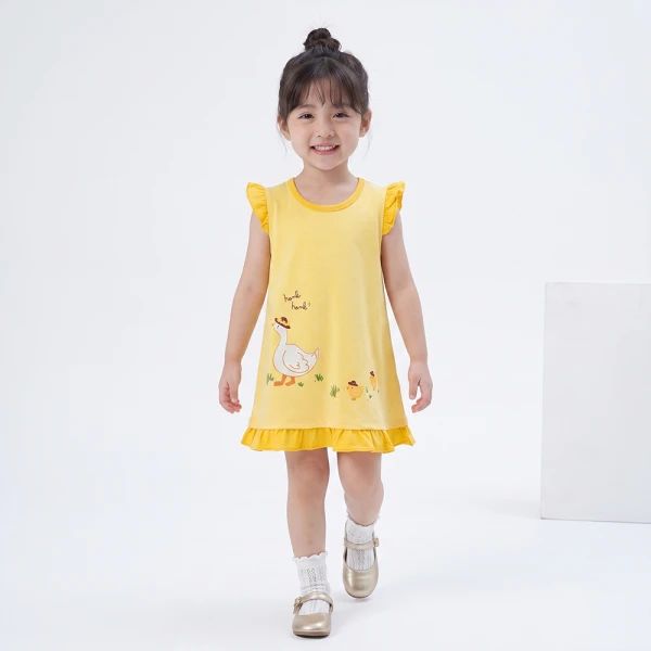 Đầm bé gái Animo Easy FW26 TX0726052 (1Y-4Y,Vàng)