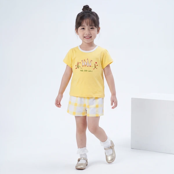 Bộ bé gái ngắn Animo Easy FW26 TX0726055 (1Y-4Y,Vàng)