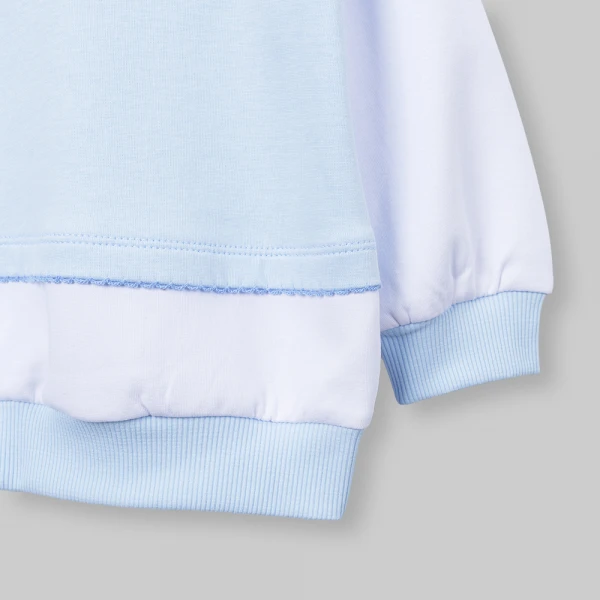 Bộ đông bé gái dài Animo FW26 LU0726030 (1Y-4Y,Xanh-trắng)