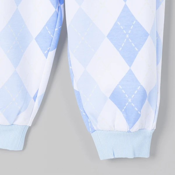 Bộ đông bé gái dài Animo FW26 LU0726030 (1Y-4Y,Xanh-trắng)