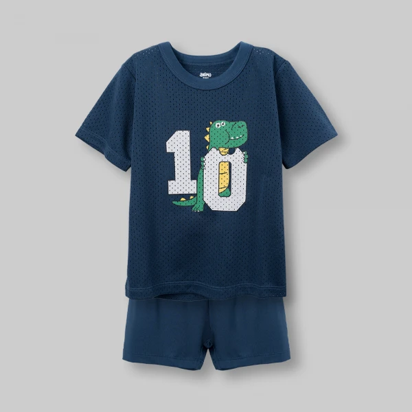 Bộ bé trai ngắn Animo Easy FW26 HN0826041 (1Y-4Y,Xanh dương)