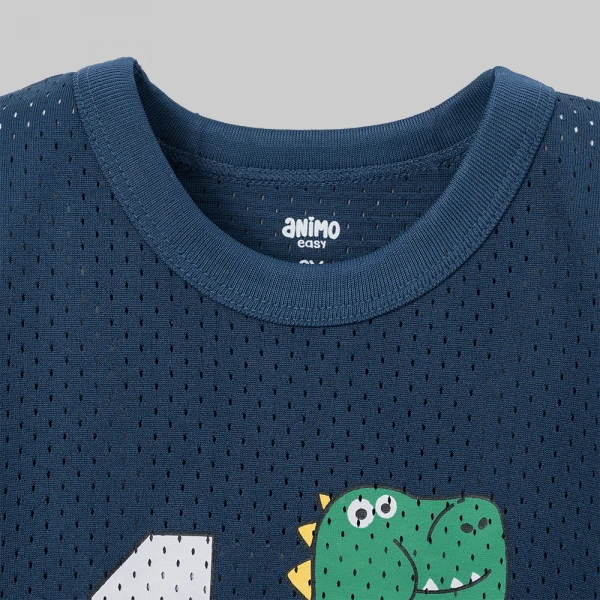 Bộ bé trai ngắn Animo Easy FW26 HN0826041 (1Y-4Y,Xanh dương)