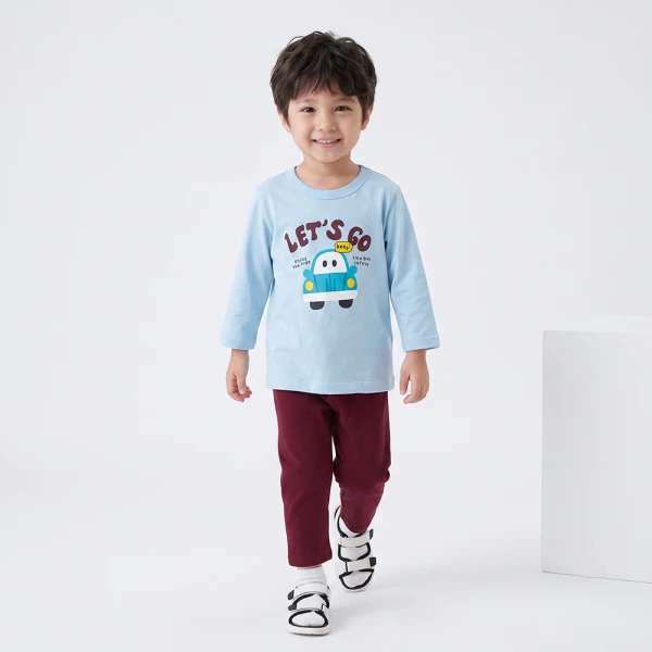 Bộ bé trai dài Animo Easy FW26 HN0826056 (1Y-4Y,Xanh nhạt-Tía)