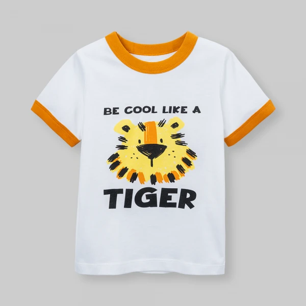 Bộ bé trai ngắn Animo Easy FW26 VD0826037 (1Y-4Y,Trắng-Vàng)