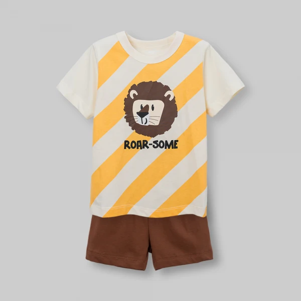 Bộ bé trai ngắn Animo Easy SU26 HN0726008 (1Y-4Y,Vàng-Nâu)