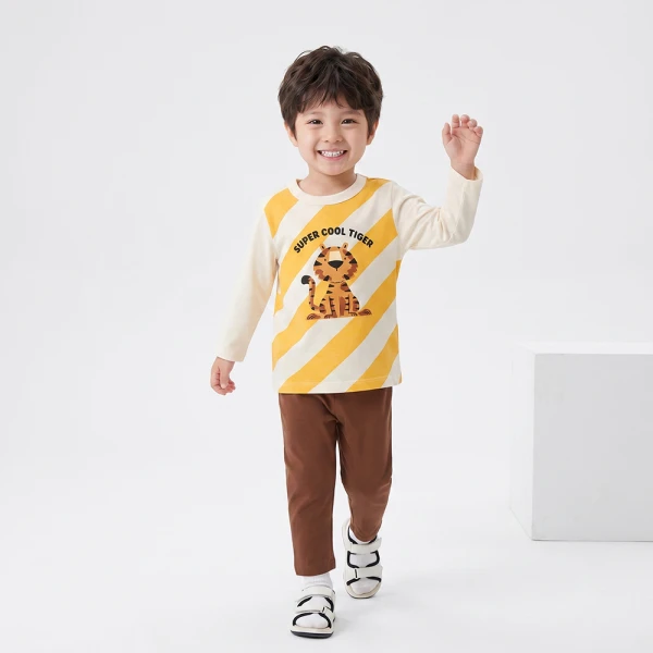Bộ bé trai dài Animo Easy SU26 HN0726013 (1Y-4Y,Vàng-Nâu)